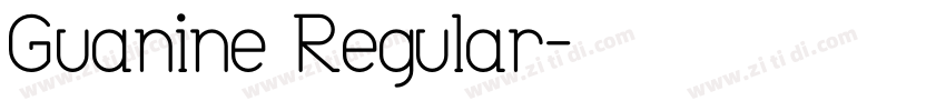 Guanine Regular字体转换